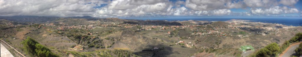 Ausblick auf den Nordosten von Gran Canaria vom Bandamaberg aus gesehen